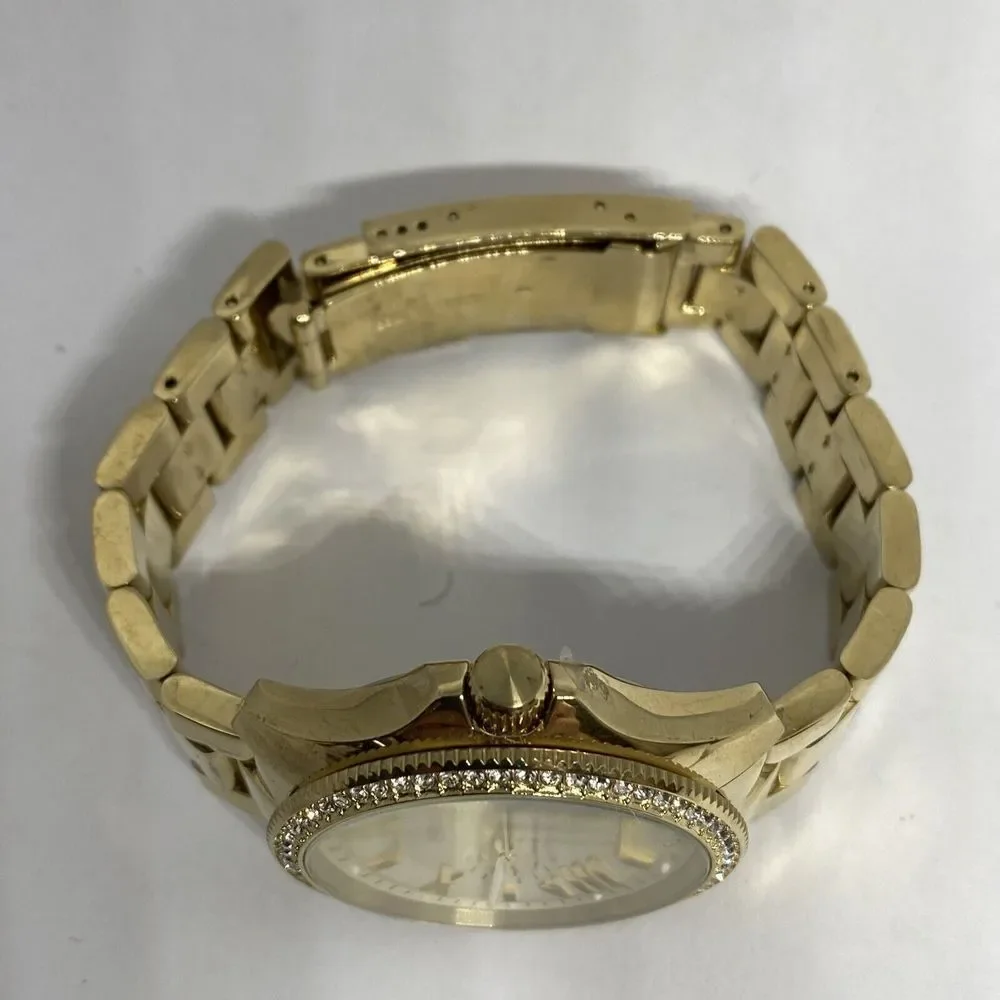 Fossil AM4482 Women Stainless Steel Gold Analog Dial Quartz Genuine Watch QB518